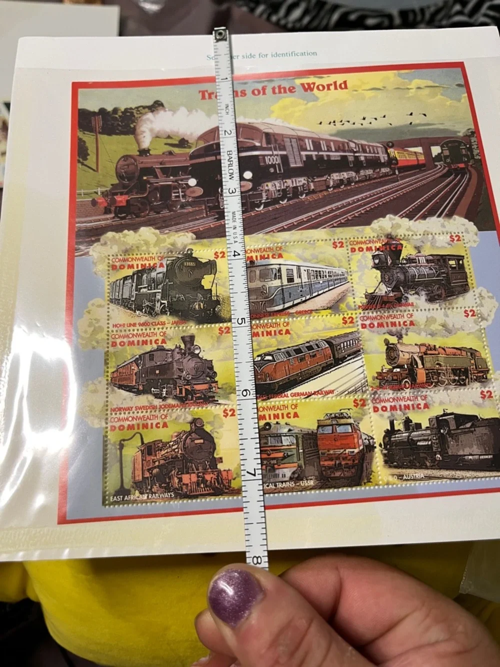 Trains of the World Collectible Stamp Sheet - Multicolor